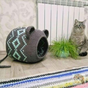 Örgü Kedi Evi Modelleri ve Yapılışı - Resim 26