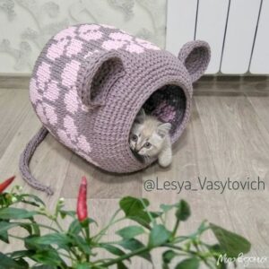 Örgü Kedi Evi Modelleri ve Yapılışı - Resim 34