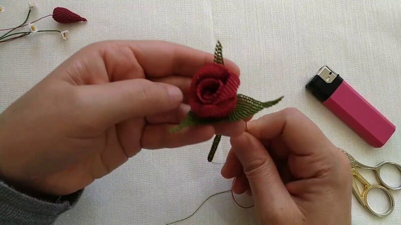 İğne Oyası Anlatımlı Gül Yapımı 2