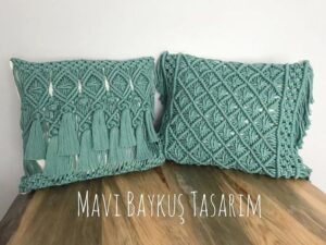 Makrome Kırlent Kılıfı - Resim 26