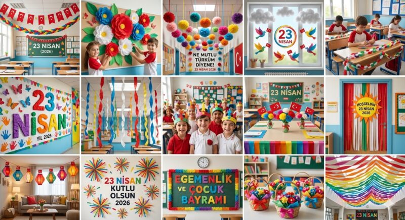 Krapon Kağıdından 23 Nisan Süsleri 28