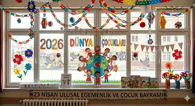 Krapon Kağıdından 23 Nisan Süsleri 30