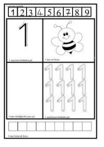 1 Rakamı Etkinlikleri Okul Öncesi - Resim 23