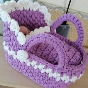 Penye İpten Oyuncak Puset Yapımı - Resim 9
