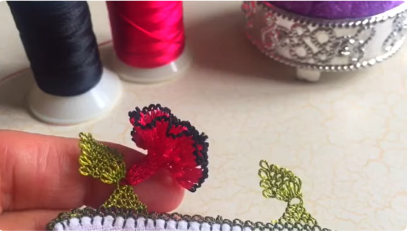 3D İğne Oyası Karanfil Yapımı 2