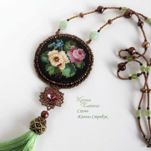 Kanaviçe Kolye Yapımı - Resim 59