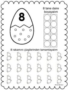 8 Rakamı Okul Öncesi - Resim 24