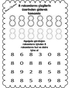 8 Rakamı Okul Öncesi - Resim 6