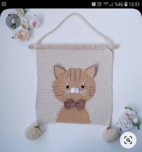 Amigurumi Duvar Süsü Modelleri ve Şemaları - Resim 30