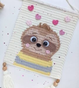 Amigurumi Duvar Süsü Modelleri ve Şemaları 81