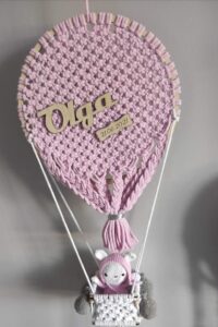 Makrome Uçan Balon Duvar Süsü Yapılışı - Resim 13