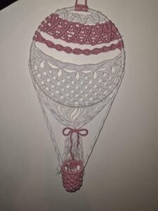 Makrome Uçan Balon Duvar Süsü Yapılışı - Resim 15