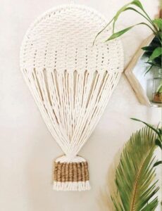 Makrome Uçan Balon Duvar Süsü Yapılışı - Resim 8