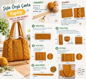Şişle Örgü Çanta Yapılışı 2