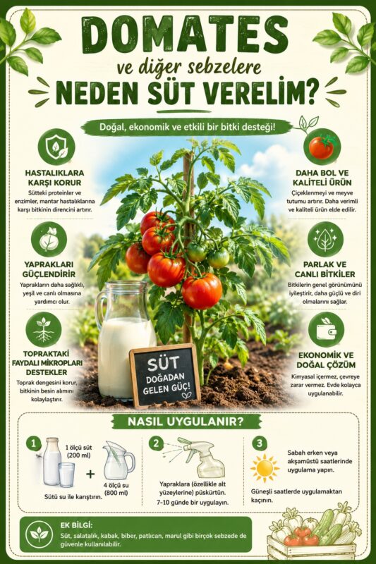 Domates ve Diğer Sebzelere Neden Süt Vermeliyiz 5
