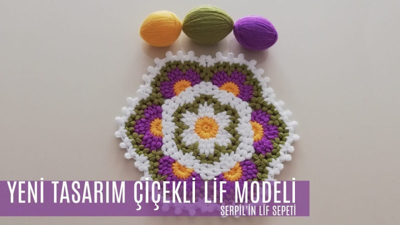 Kenarı Çiçek Oyalı Lif Modeli