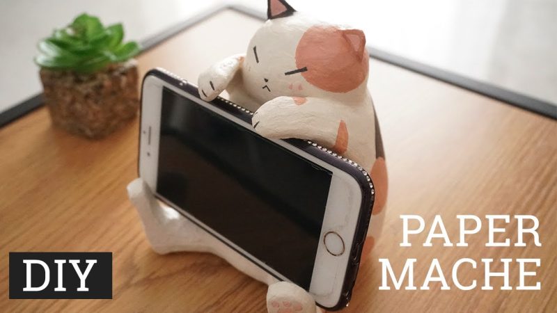 Kağıttan Kedi Telefon Tutacağı Yapımı