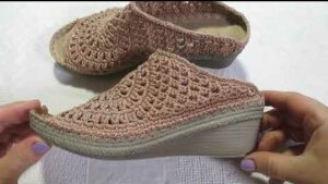 Crochet Summer Knitting Slippers Making 1