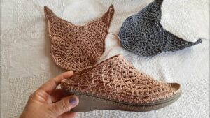 Crochet Summer Knitting Slippers Making
