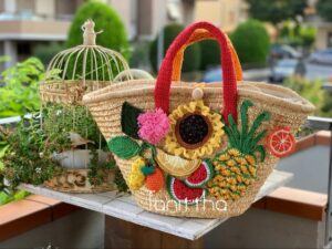 Hasır Çanta Süsleme Örnekleri - Resim 37