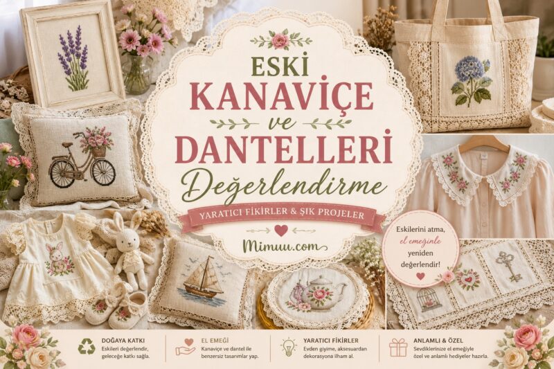 Eski Kanaviçe ve Dantelleri Değerlendirme 99