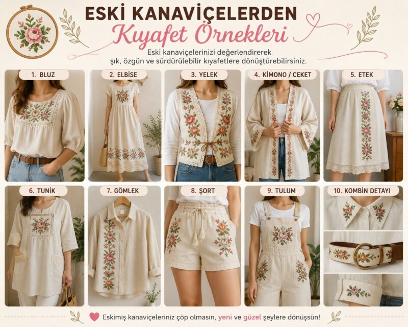 Eski Kanaviçe ve Dantelleri Değerlendirme 88