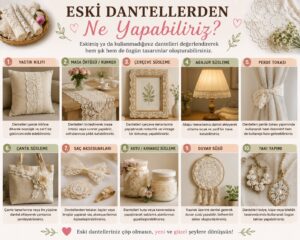 Eski Kanaviçe ve Dantelleri Değerlendirme 90