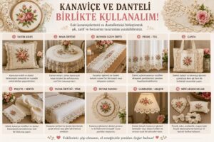 Eski Kanaviçe ve Dantelleri Değerlendirme 91