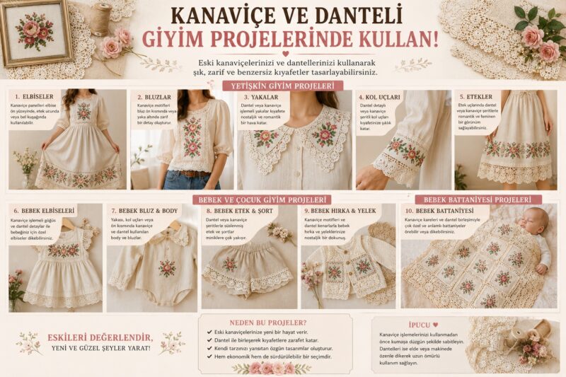 Eski Kanaviçe ve Dantelleri Değerlendirme 93