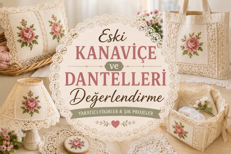 Eski Kanaviçe ve Dantelleri Değerlendirme 98