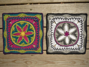 Çiçek Mandala Kare Motif Yapılışı 15