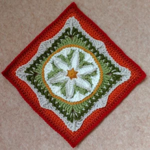 Çiçek Mandala Kare Motif Yapılışı - Resim 9