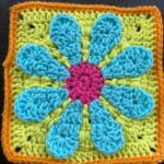 Retro Papatya Kare Motif Yapılışı 16