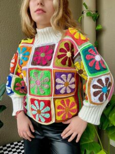 Retro Papatya Kare Motif Yapılışı 17