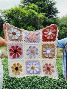 Retro Papatya Kare Motif Yapılışı 27