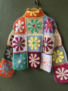 Retro Papatya Kare Motif Yapılışı 32
