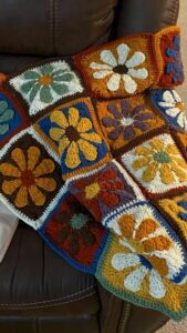 Retro Papatya Kare Motif Yapılışı 25