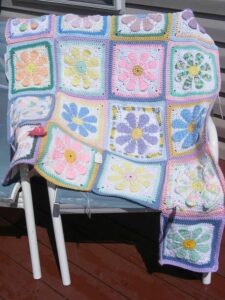 Retro Papatya Kare Motif Yapılışı 38
