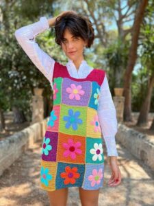 Retro Papatya Kare Motif Yapılışı 41