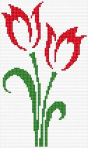 Kanaviçe Etamin Lale Şablonu - Resim 17