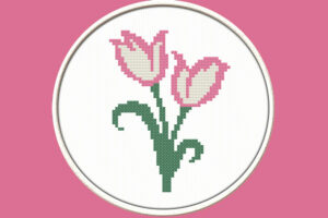 Kanaviçe Etamin Lale Şablonu - Resim 26