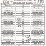 Eş Sesli Kelimeler Etkinlikleri