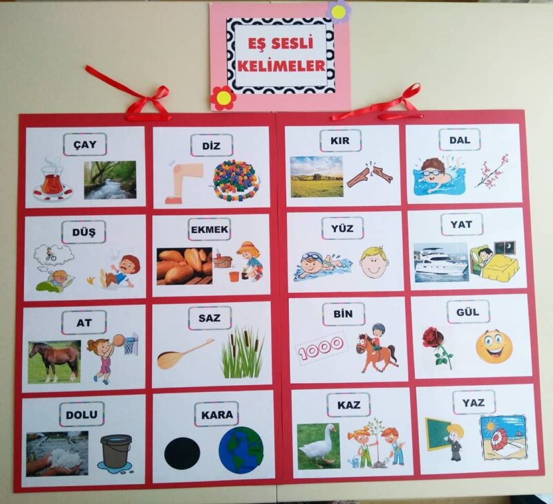 Eş Sesli Kelimeler Etkinlikleri 4