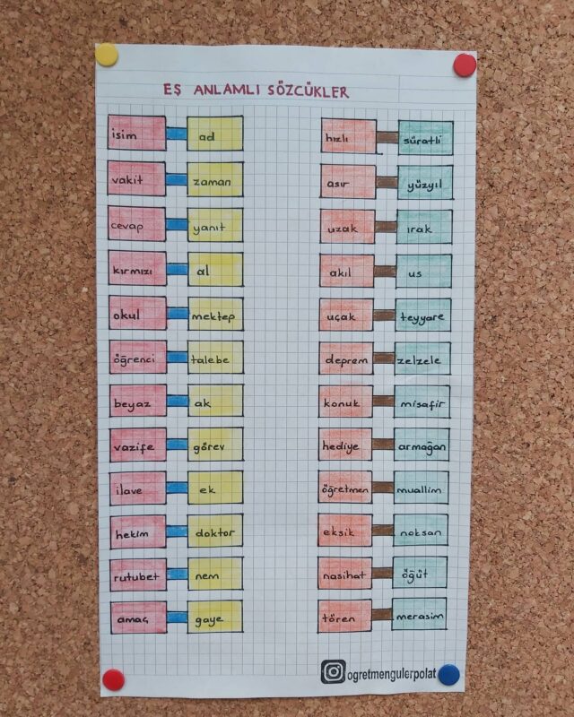 Eş Sesli Kelimeler Etkinlikleri 5