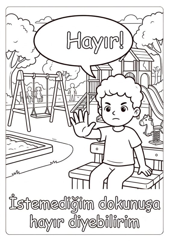Mahremiyet Eğitimi Boyama