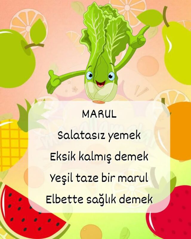 Okul Öncesi Tekerlemeler 9