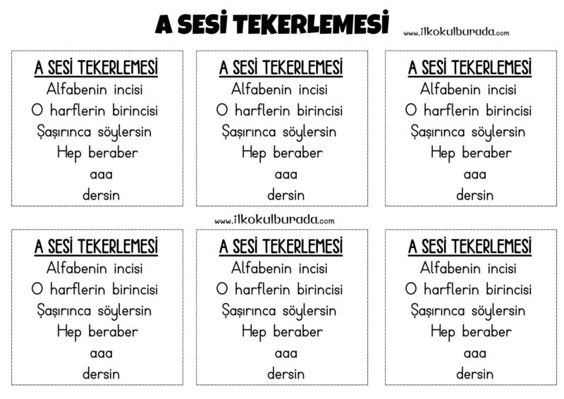 Okul Öncesi Tekerlemeler 13