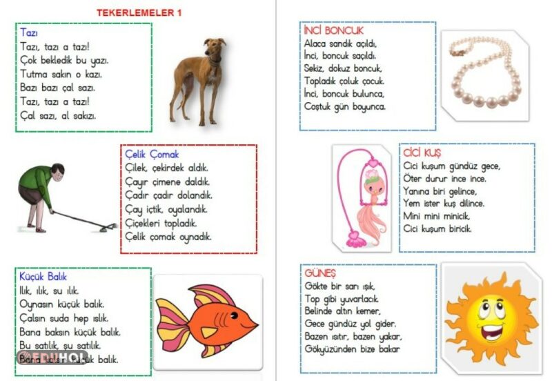 Okul Öncesi Tekerlemeler 17