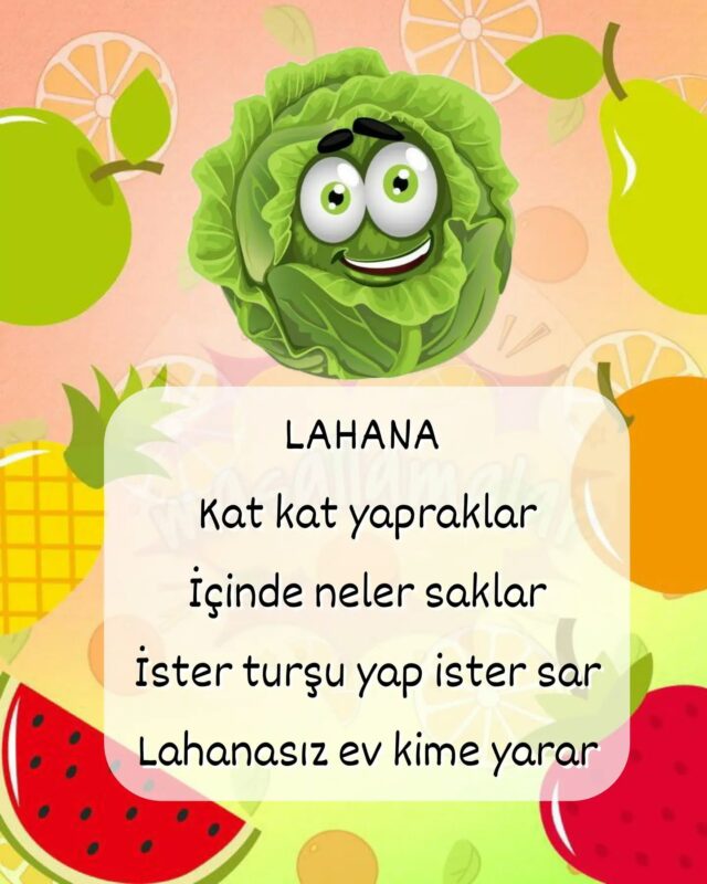 Okul Öncesi Tekerlemeler 7