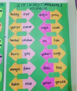 Zıt Anlam ve Eş Anlamlı Kelime Çalışmaları - Resim 3